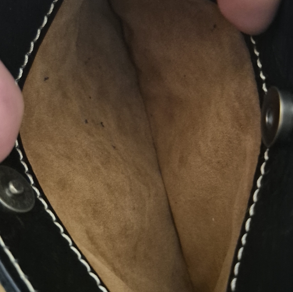 Patricia Nash Leather Folded Clutch Wallet Black And Brown - Picture 8 of 12